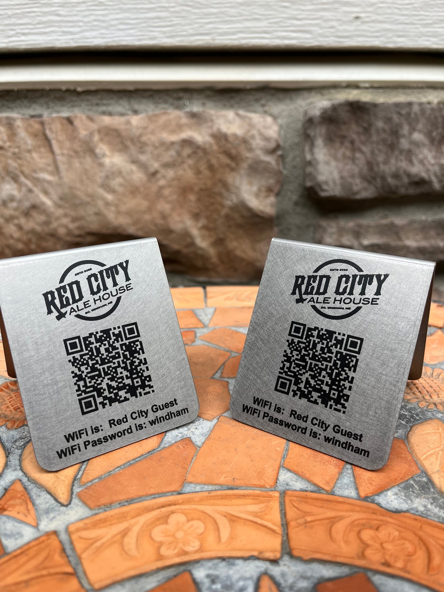 Metal QR Codes-Business Logo, Restaurants, Menu, QR, Sustainable and Eco friendly, Stainless Steel, Customized