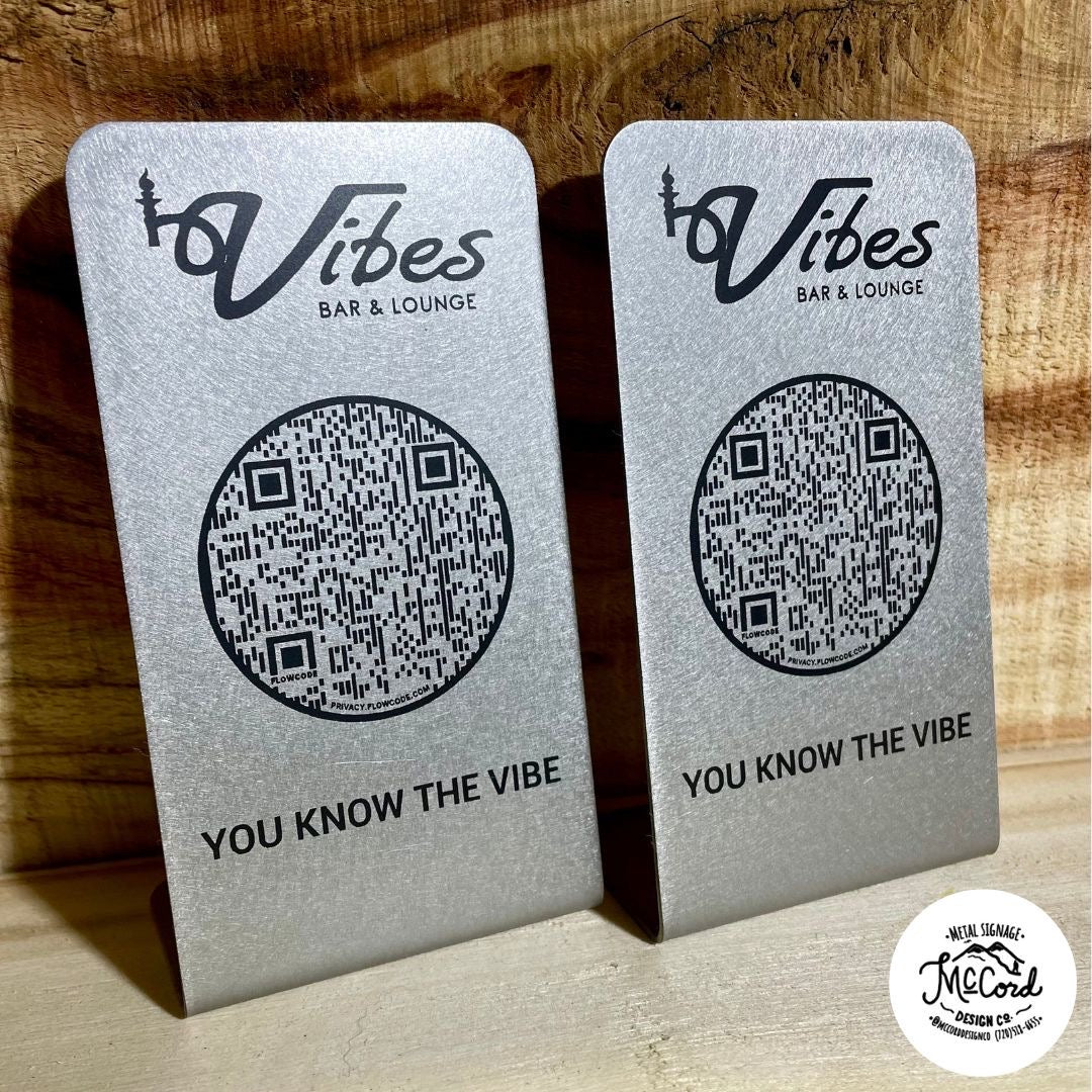 Metal QR Codes-Business Logo, Restaurants, Menu, QR, Sustainable and Eco friendly, Stainless Steel, Customized