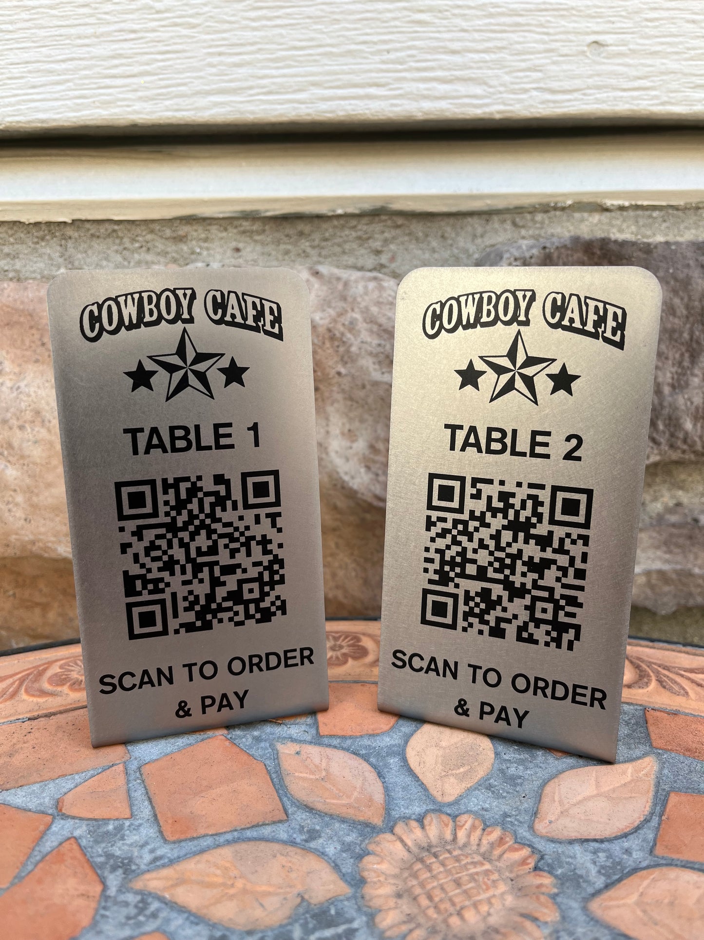 Metal QR Codes-Business Logo, Restaurants, Menu, QR, Sustainable and Eco friendly, Stainless Steel, Customized