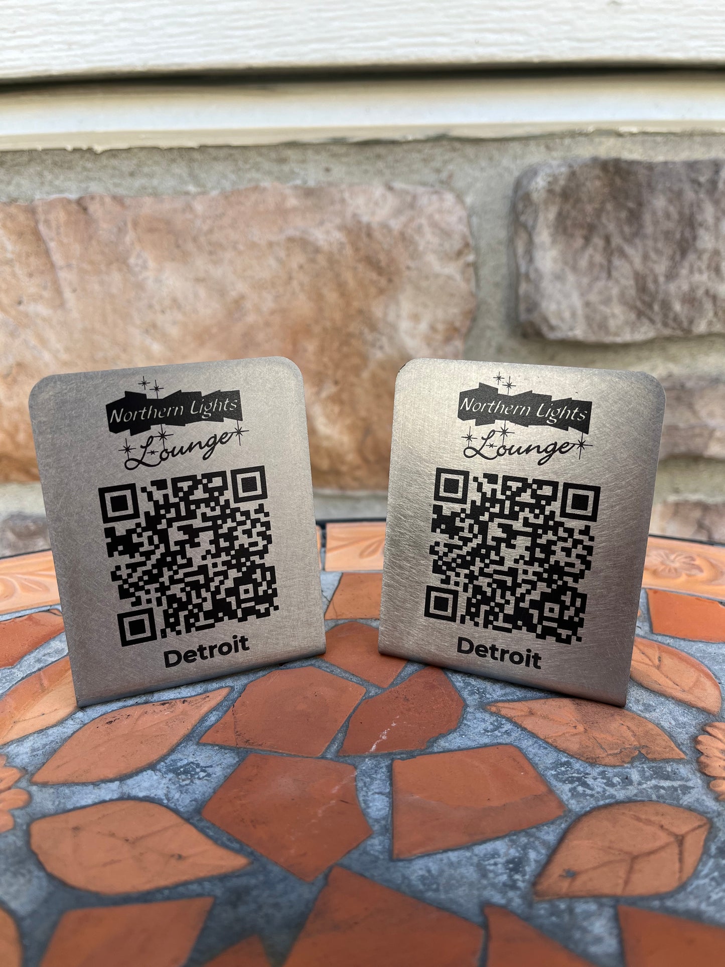 Metal QR Codes-Business Logo, Restaurants, Menu, QR, Sustainable and Eco friendly, Stainless Steel, Customized