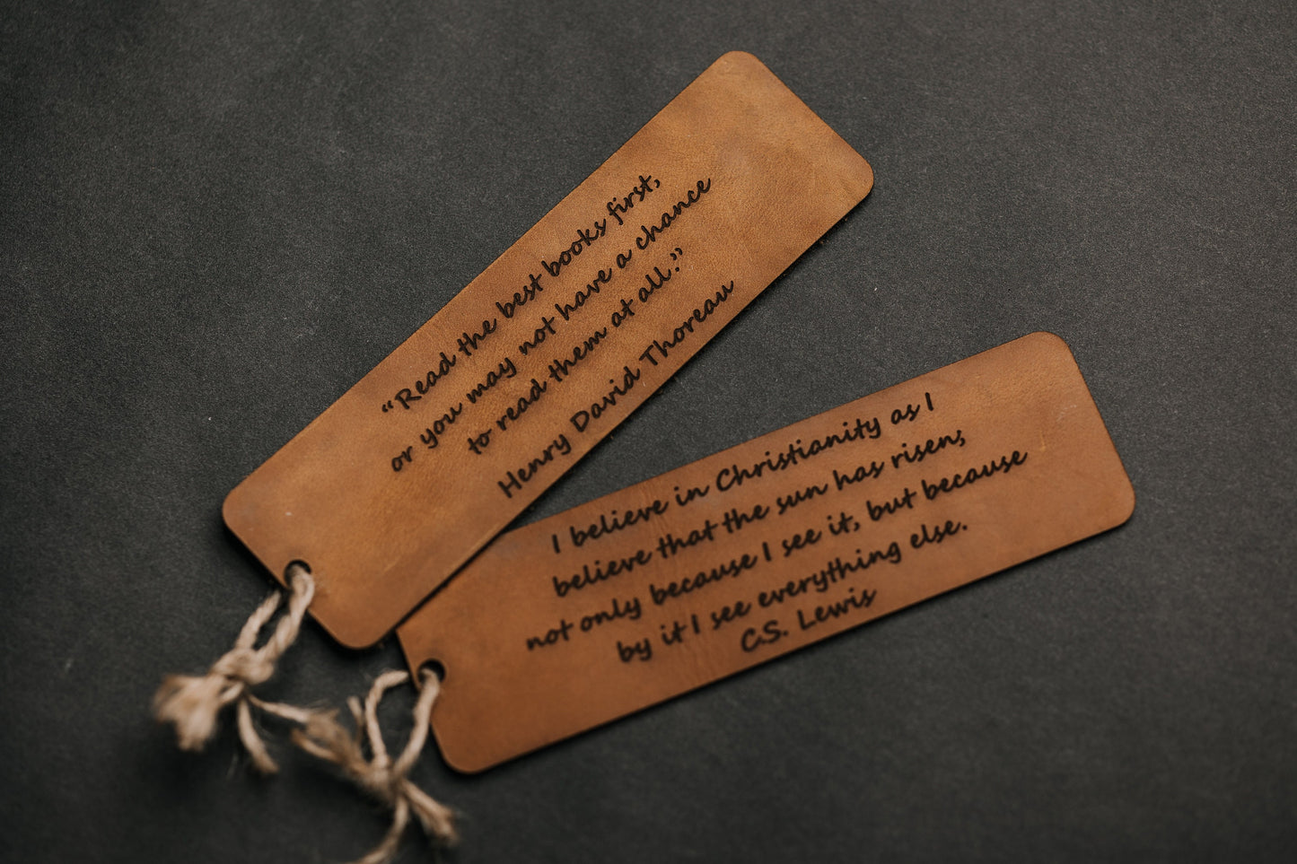 Leather Bookmark-Personalized, Logos, Monograms, Quotes, Customizable, Laser Engraved and Cut
