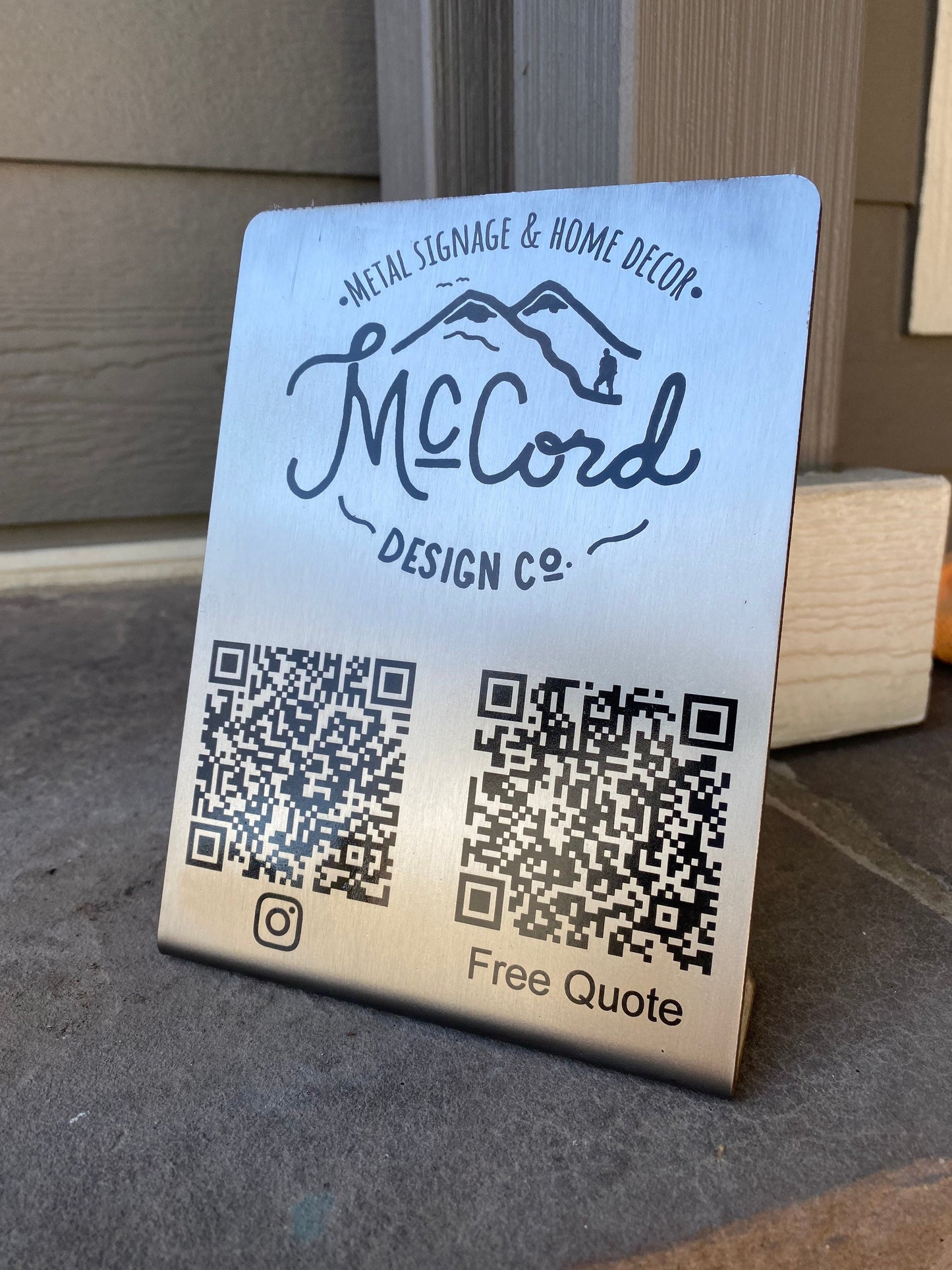 Metal QR Codes-Business Logo, Restaurants, Menu, QR, Sustainable and Eco friendly, Stainless Steel, Customized